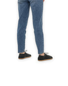 Back view Smoked Nubuck Barefoot Sneaker - Calf Leather Handcrafted | Bespoky