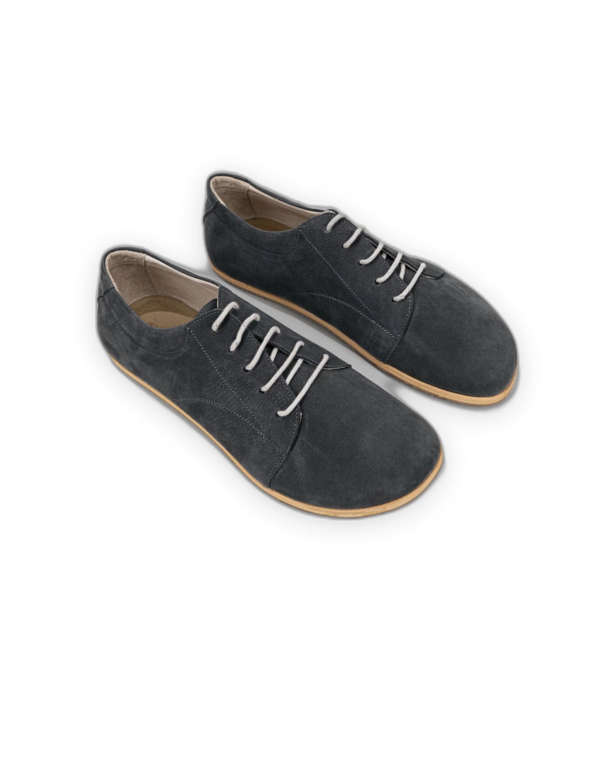 Men's Smoked Nubuck Barefoot Sneaker - Handcrafted Calf Leather Wide Toe Box | Bespoky