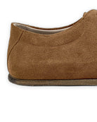 Top view Tan Suede Barefoot Sneaker - Handcrafted Calf Leather | Bespoky