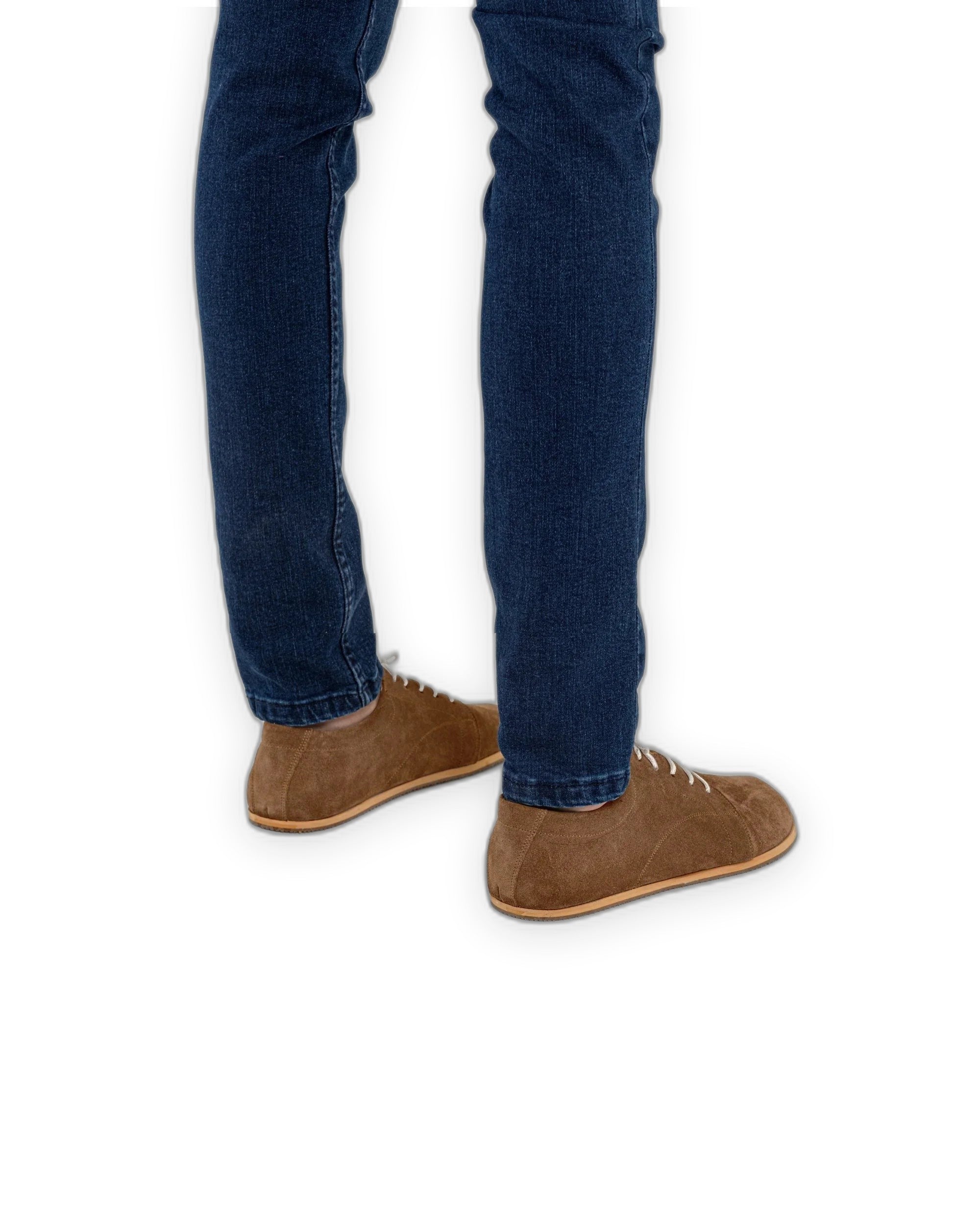 Detail Tan Suede Barefoot Sneaker - Handcrafted Calf Leather Turkey | Bespoky