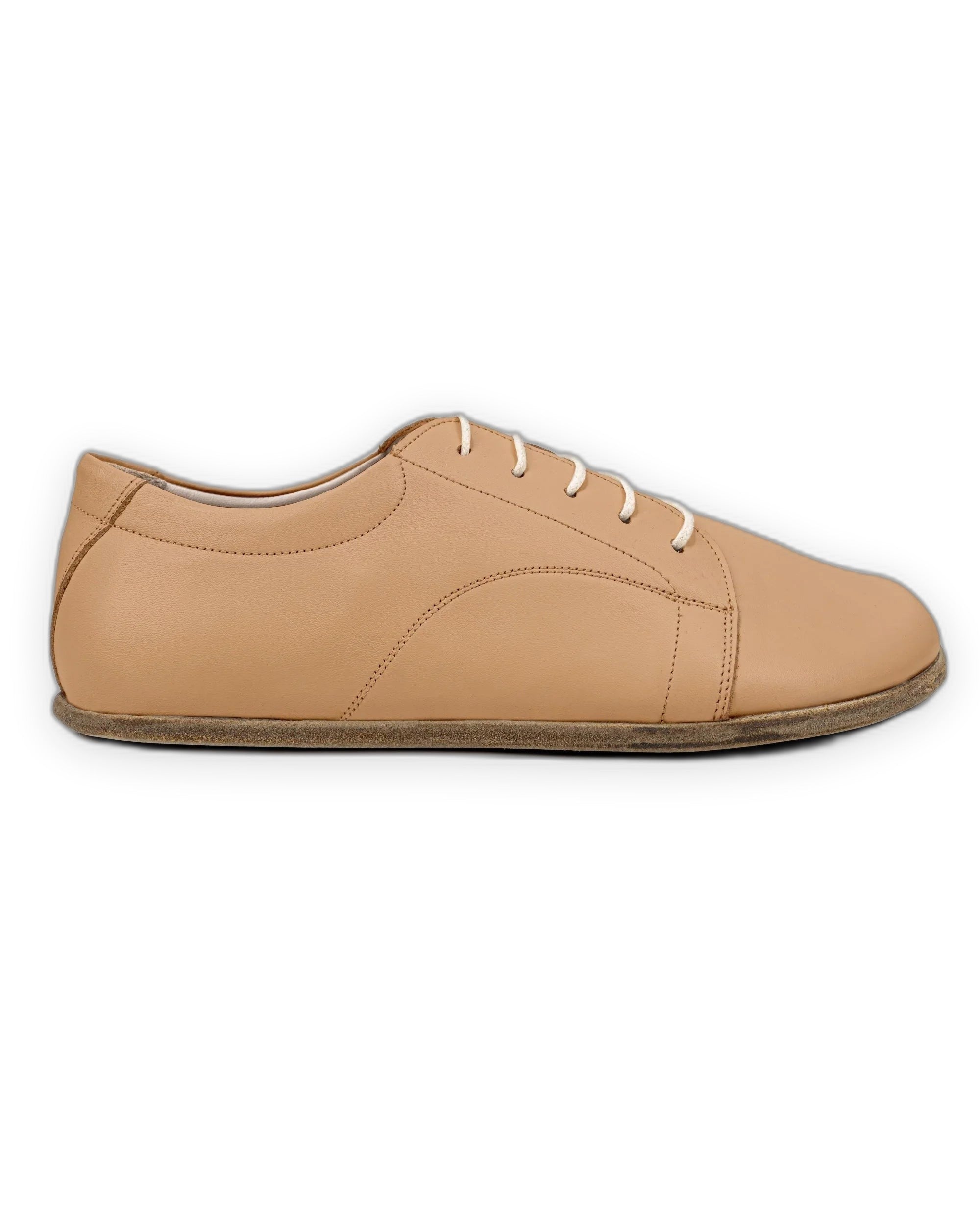 Close-up calf leather - Undyed Barefoot Sneaker Detail | Bespoky