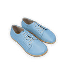 Women's Baby Blue Barefoot Sneaker - Handcrafted Calf Leather Wide Toe Box | Bespoky