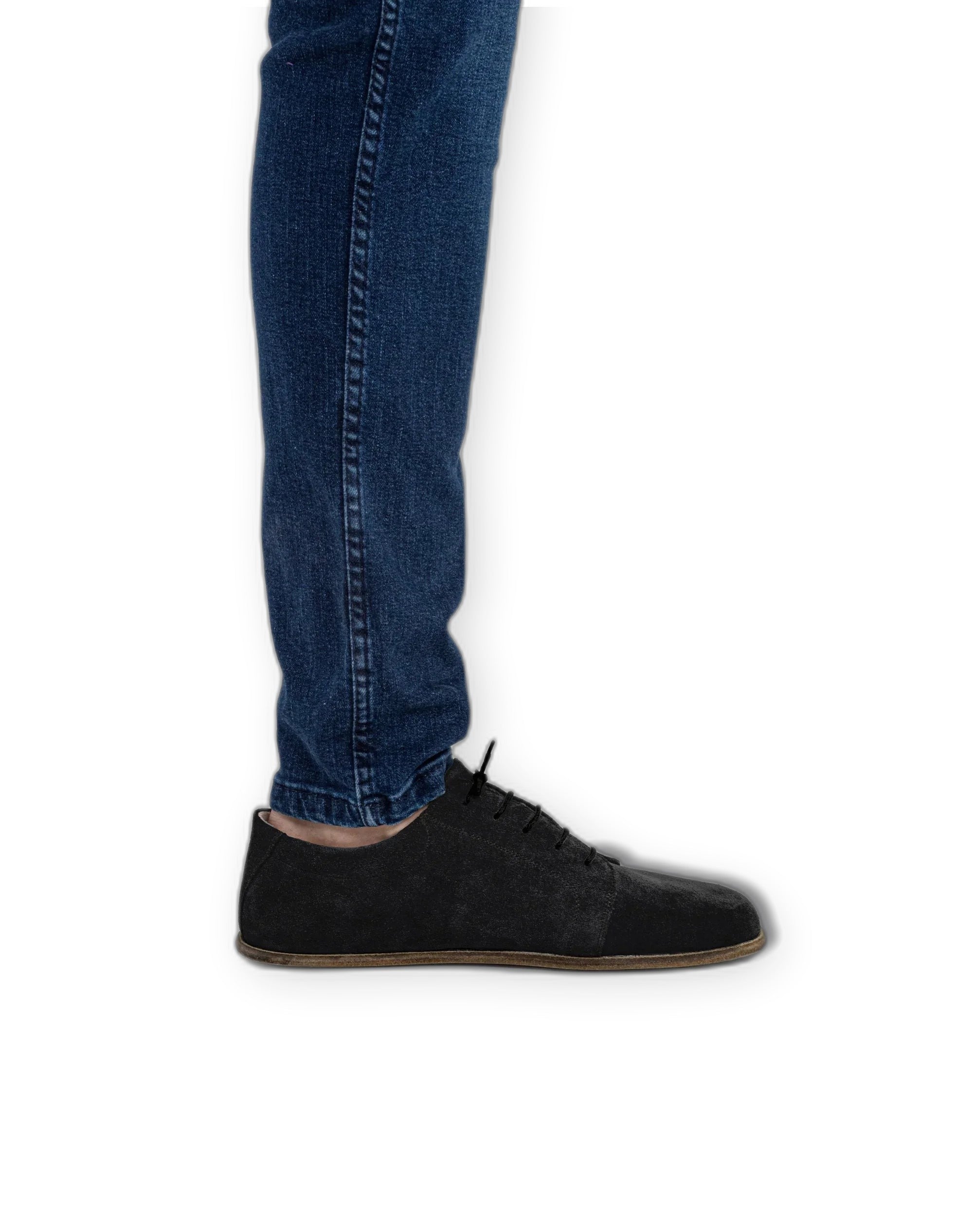 Back view Black Barefoot Sneaker - Calf Leather Handcrafted | Bespoky