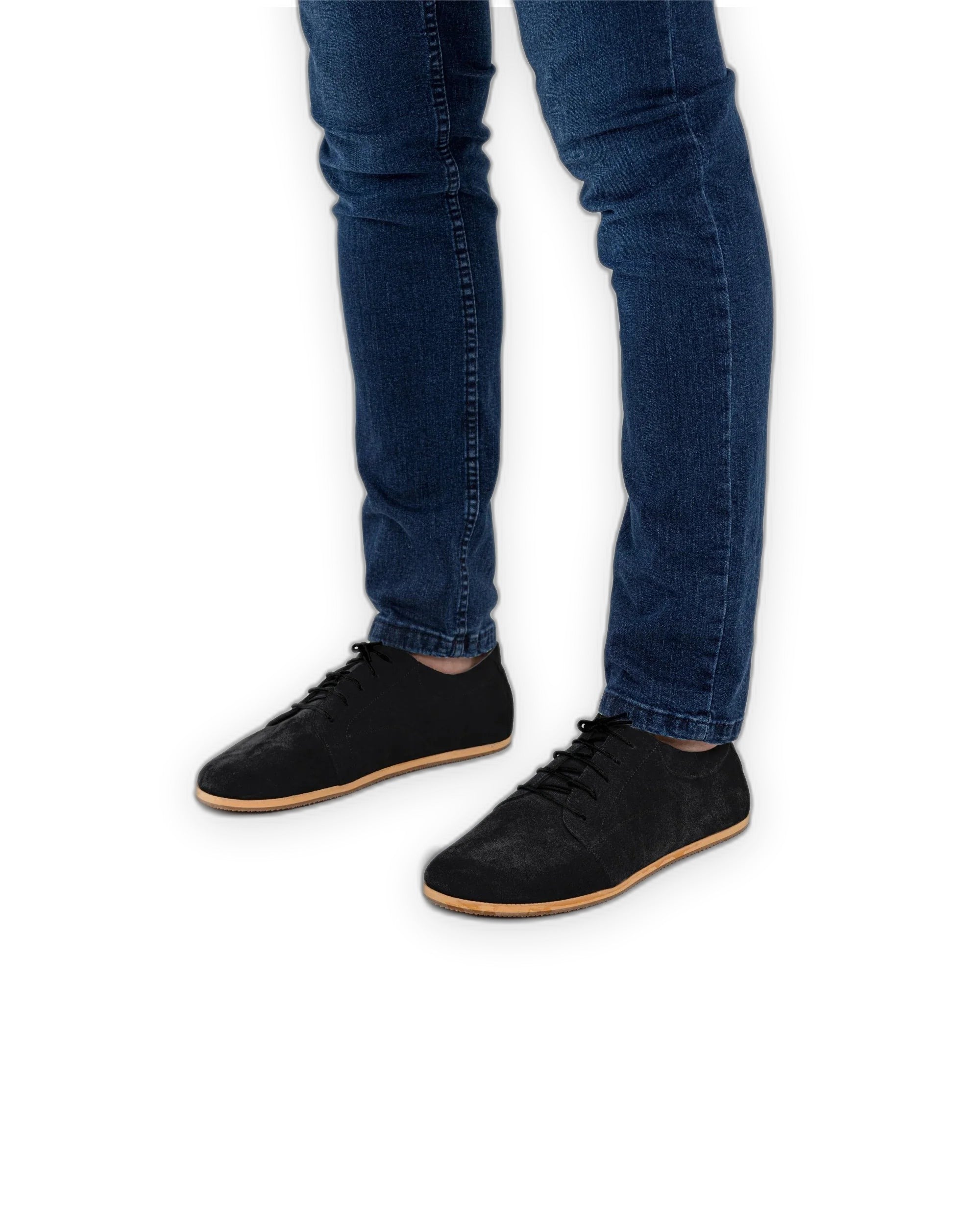 Top view Black Barefoot Sneaker - Handcrafted Calf Leather | Bespoky