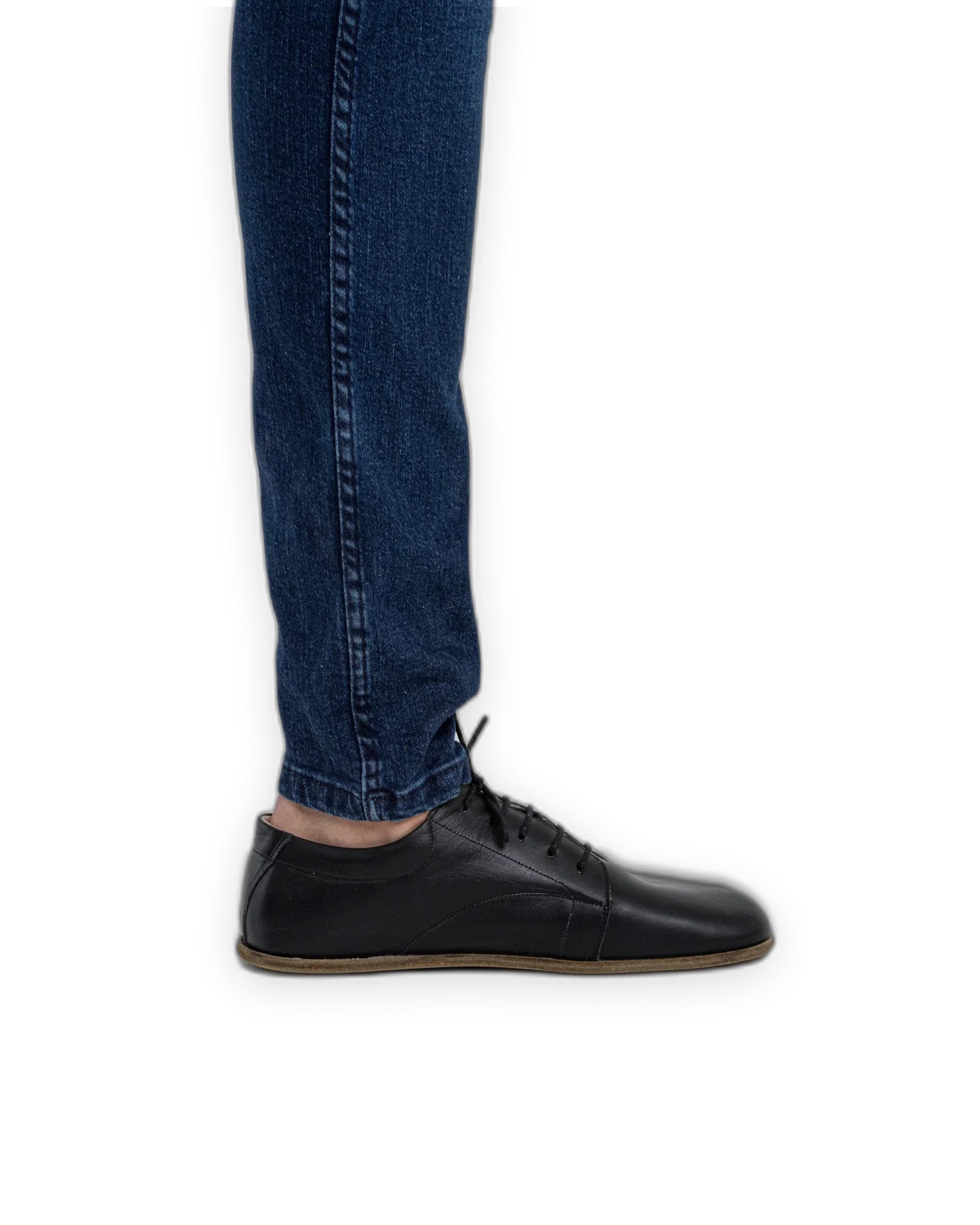 Back view Black Barefoot Sneaker - Calf Leather Handcrafted | Bespoky