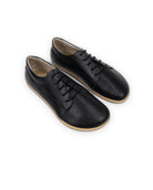 Women's Black Barefoot Sneaker - Handcrafted Calf Leather Wide Toe Box | Bespoky