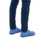 Pair Blue Barefoot Sneaker - Barefoot Wide Toe Calf Leather | Bespoky