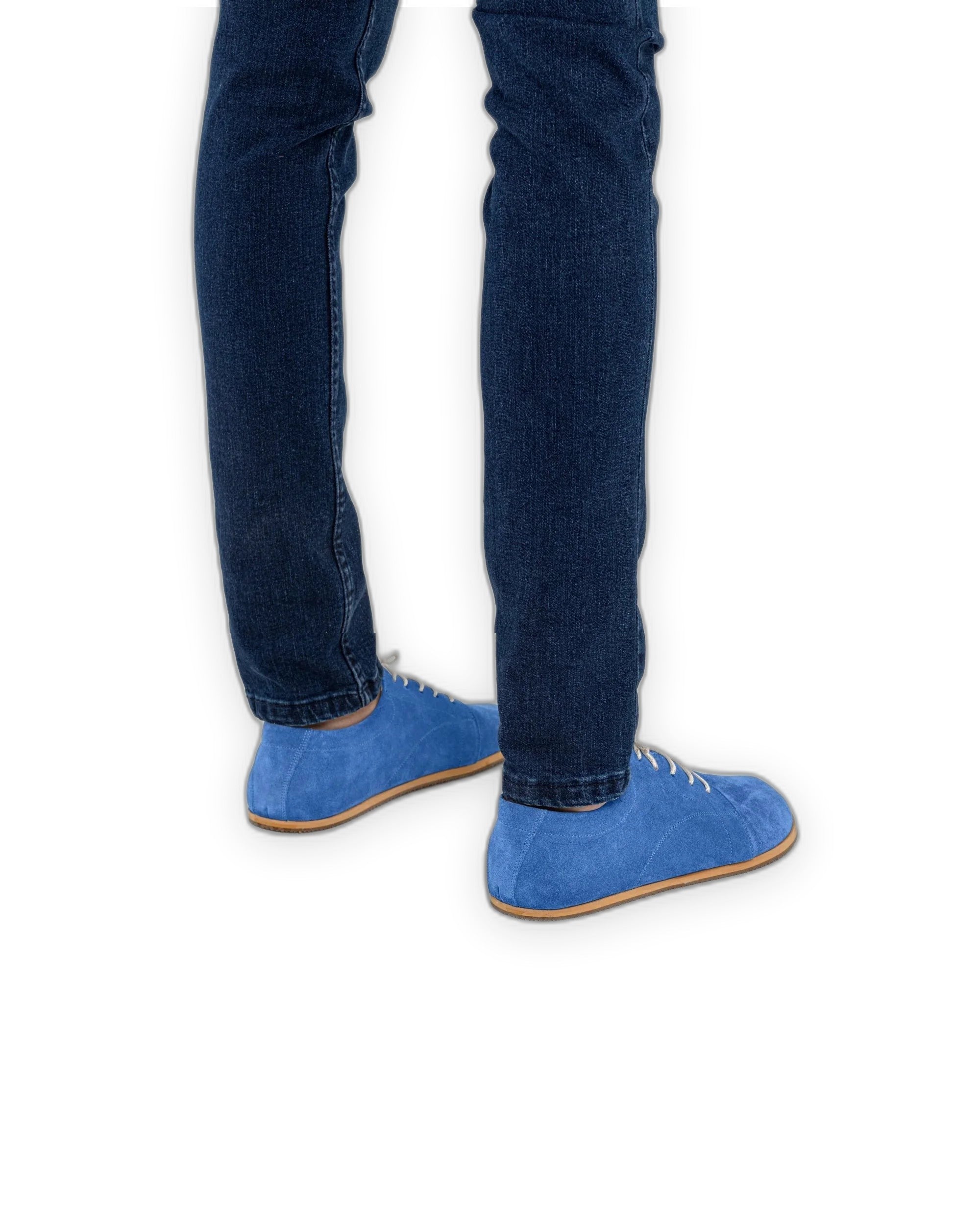 Detail Blue Barefoot Sneaker - Handcrafted Calf Leather Turkey | Bespoky