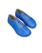 Women's Blue Barefoot Sneaker - Handcrafted Calf Leather Wide Toe Box | Bespoky