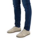 Detail Cream Barefoot Sneaker - Handcrafted Calf Leather Turkey | Bespoky