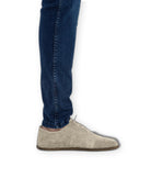 Back view Cream Barefoot Sneaker - Calf Leather Handcrafted | Bespoky