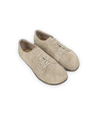 Women's Cream Barefoot Sneaker - Handcrafted Calf Leather Wide Toe Box | Bespoky
