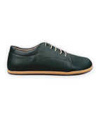 Side view Dark Green Barefoot Sneaker - Calf Leather Zero Drop | Bespoky