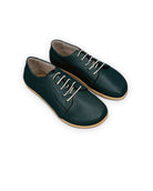 Women's Dark Green Barefoot Sneaker - Handcrafted Calf Leather Wide Toe Box | Bespoky
