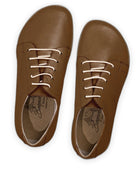 Side view Dark Tan Barefoot Sneaker - Calf Leather Zero Drop | Bespoky