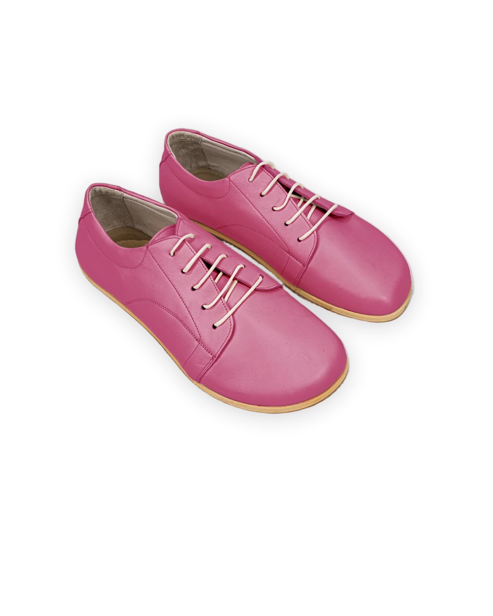 Women's Fuchsia Barefoot Sneaker - Handcrafted Calf Leather Wide Toe Box | Bespoky