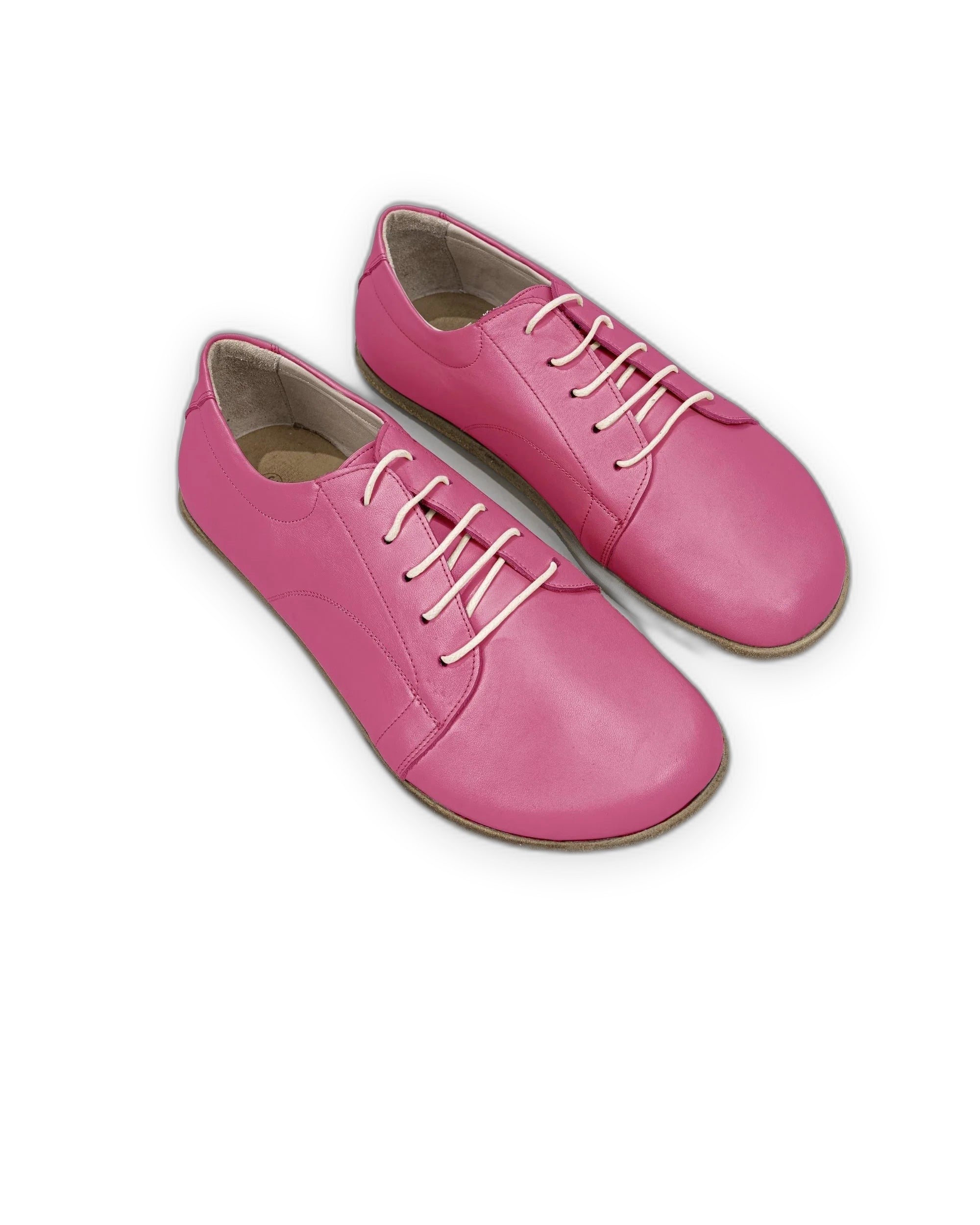 Women's Fuchsia Barefoot Sneaker - Handcrafted Calf Leather Wide Toe Box | Bespoky