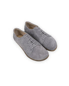 Women's Grey Barefoot Sneaker - Handcrafted Calf Leather Wide Toe Box | Bespoky