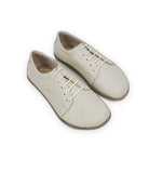 Women's Lucas Beige Barefoot Sneaker - Handcrafted Calf Leather Wide Toe Box | Bespoky