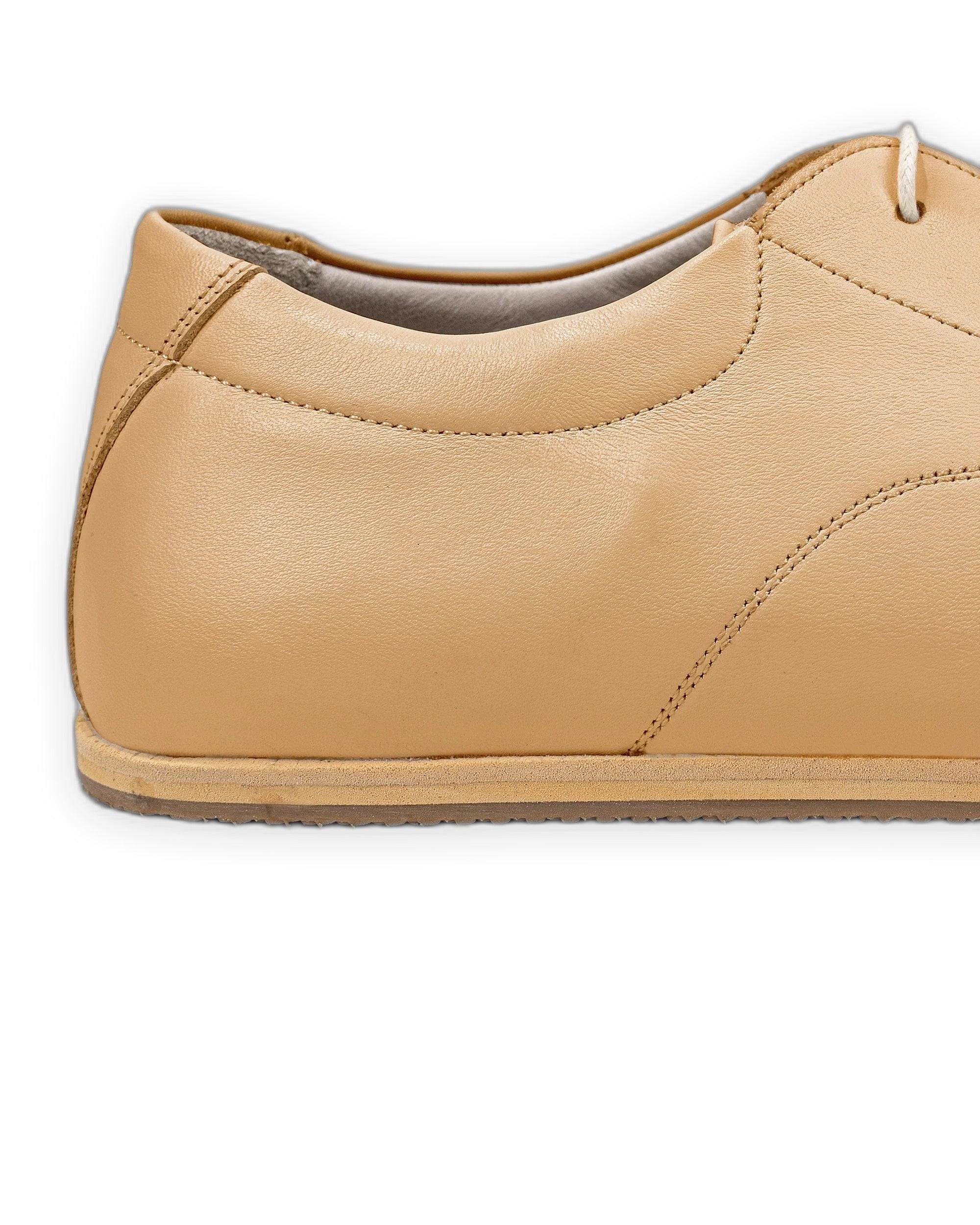Top view Melon Yellow Barefoot Sneaker - Handcrafted Calf Leather | Bespoky