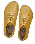 Side view Mustard Barefoot Sneaker - Calf Leather Zero Drop | Bespoky