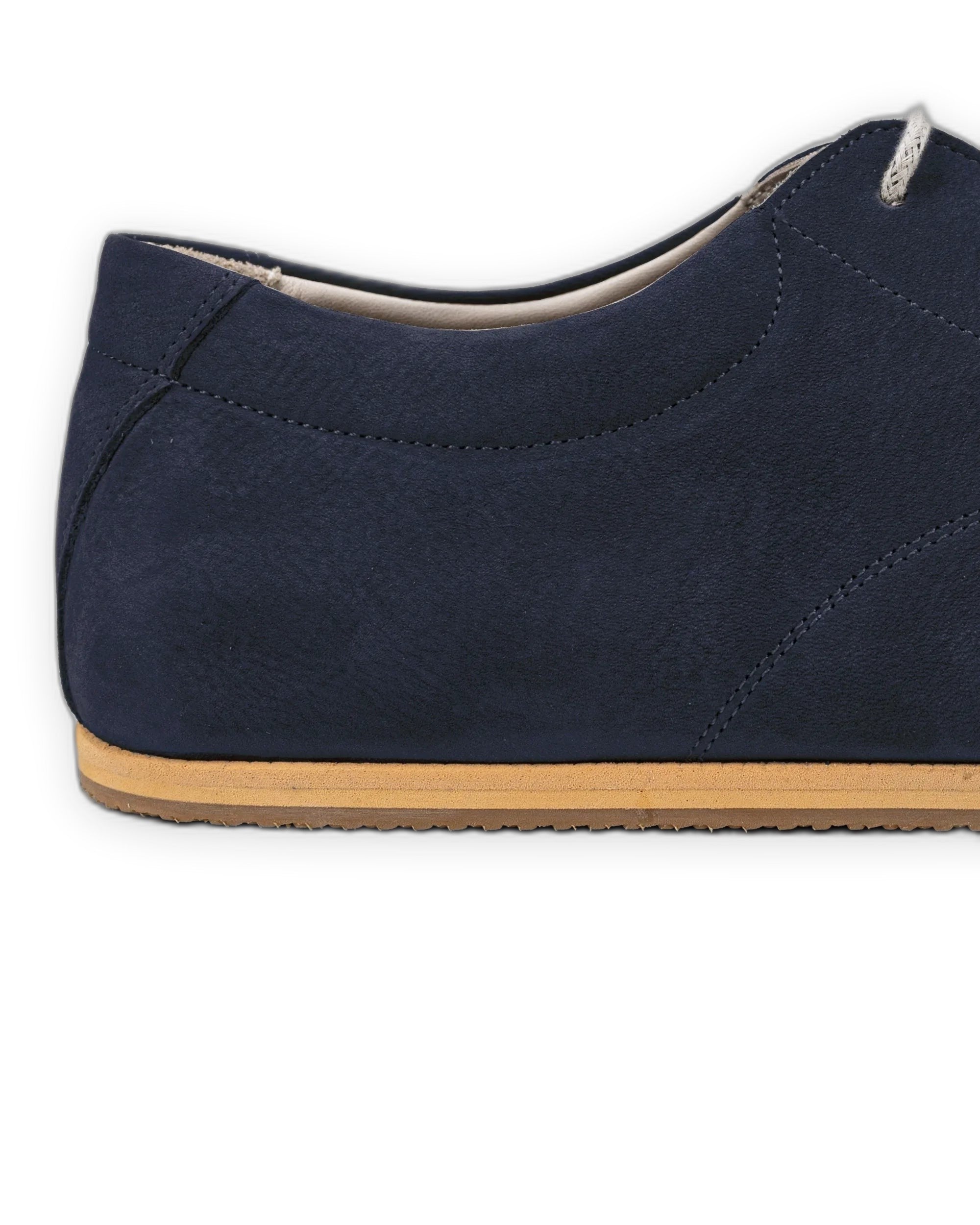 Side view Navy Barefoot Sneaker - Calf Leather Zero Drop | Bespoky
