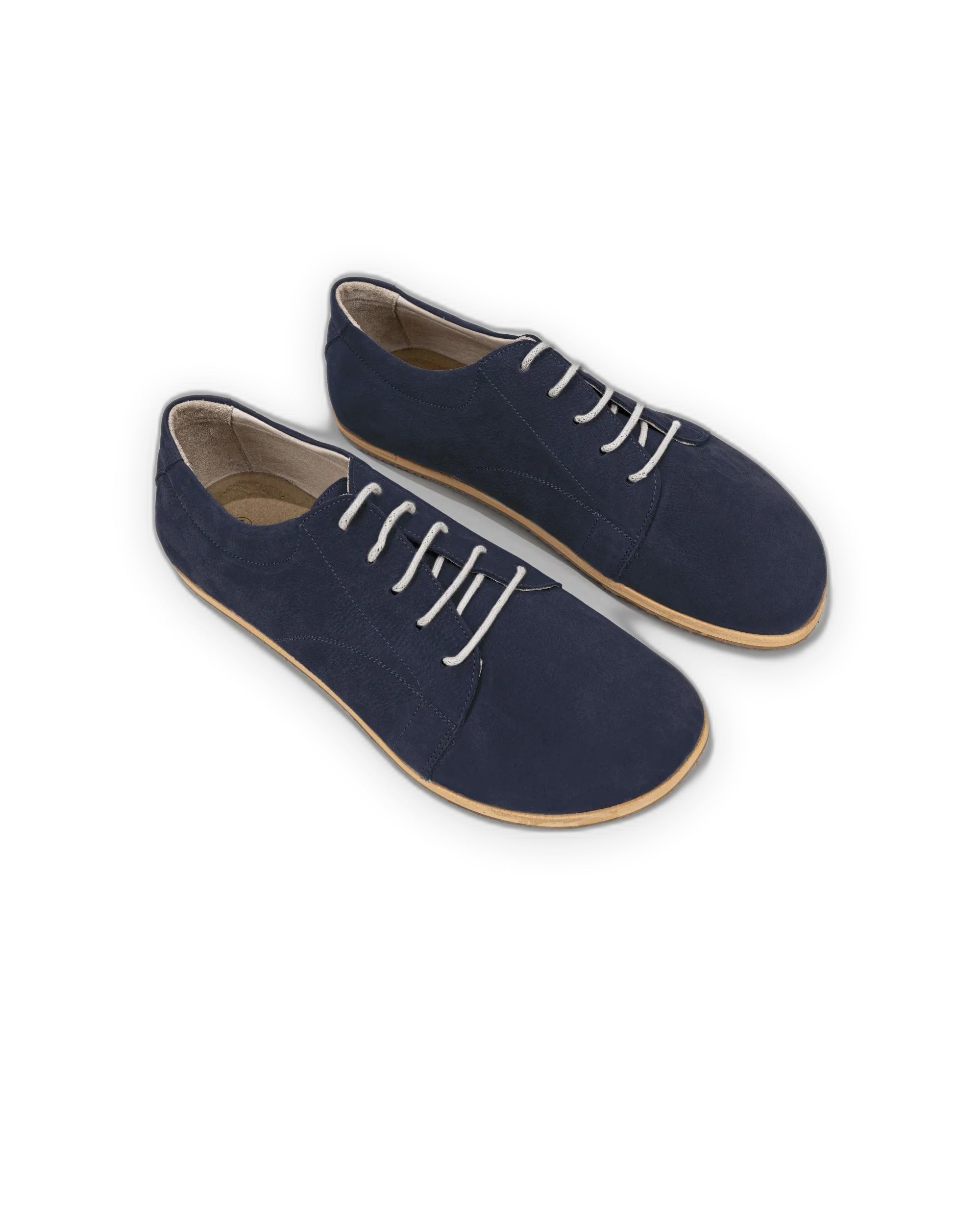 Women's Navy Barefoot Sneaker - Handcrafted Calf Leather Wide Toe Box | Bespoky