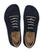 Side view Navy Barefoot Sneaker - Calf Leather Zero Drop | Bespoky
