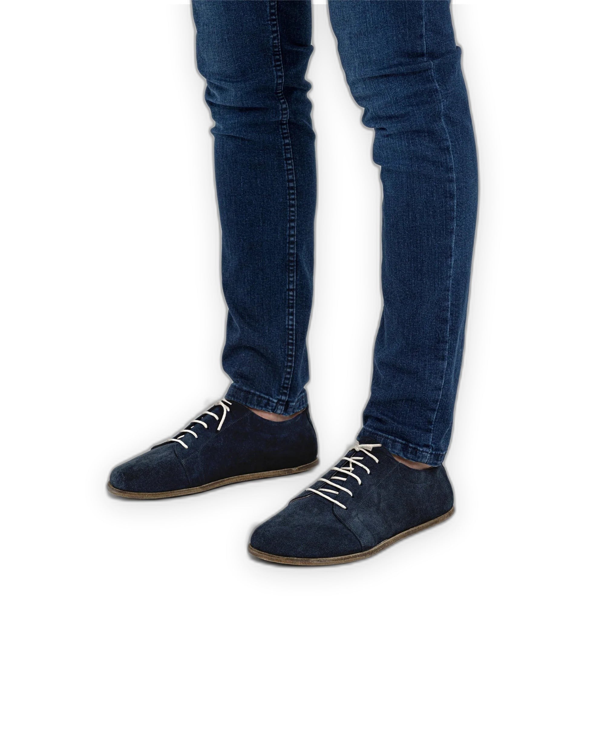 Detail Navy Barefoot Sneaker - Handcrafted Calf Leather Turkey | Bespoky