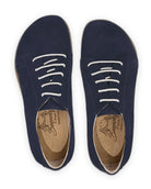 Side view Navy Barefoot Sneaker - Calf Leather Zero Drop | Bespoky