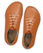 Side view Orange Barefoot Sneaker - Calf Leather Zero Drop | Bespoky