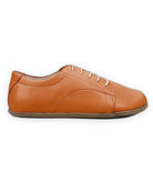Pair Orange Barefoot Sneaker - Barefoot Wide Toe Calf Leather | Bespoky