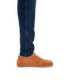 Pair Orange Barefoot Sneaker - Barefoot Wide Toe Calf Leather | Bespoky