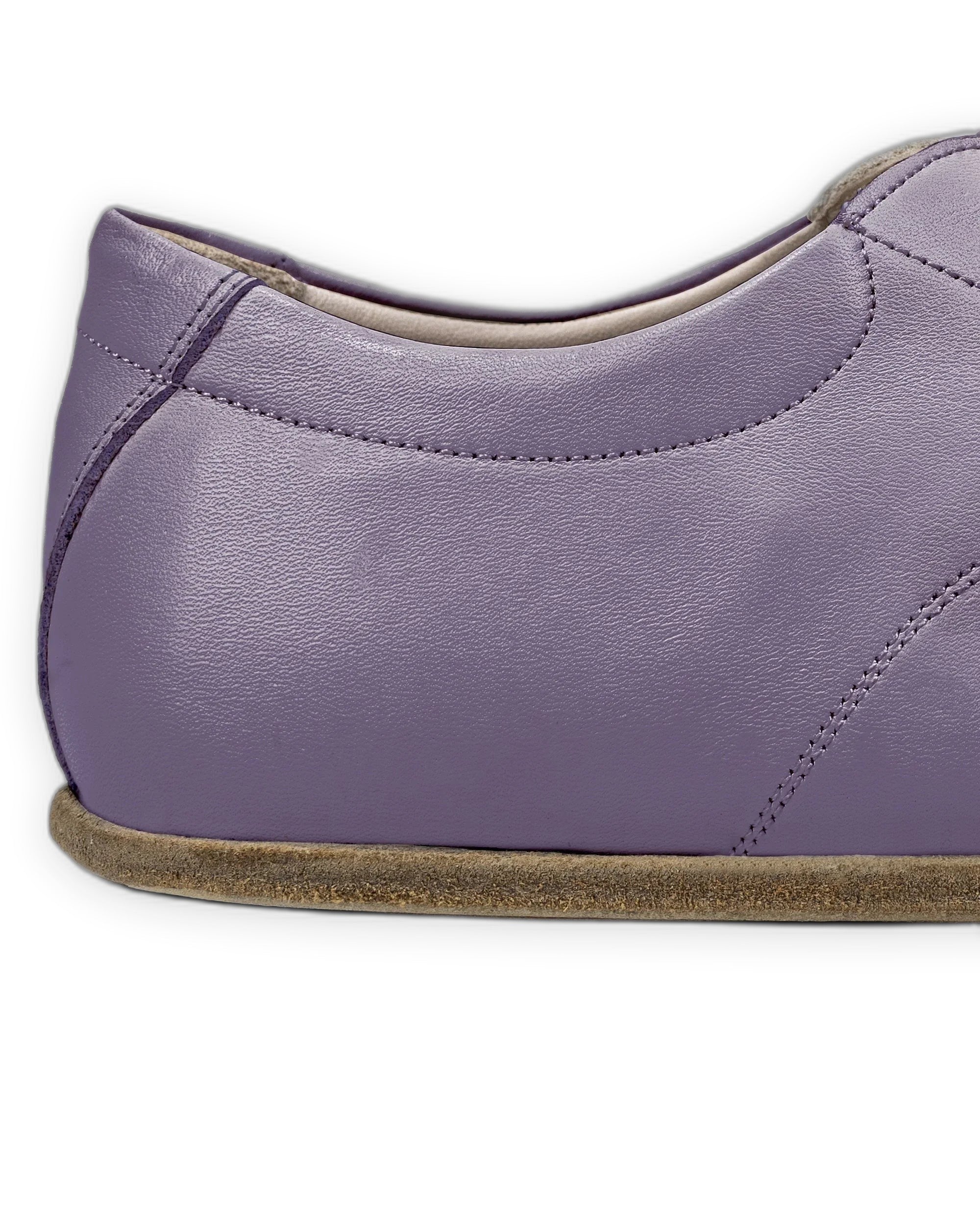 Side view Purple Barefoot Sneaker - Calf Leather Zero Drop | Bespoky
