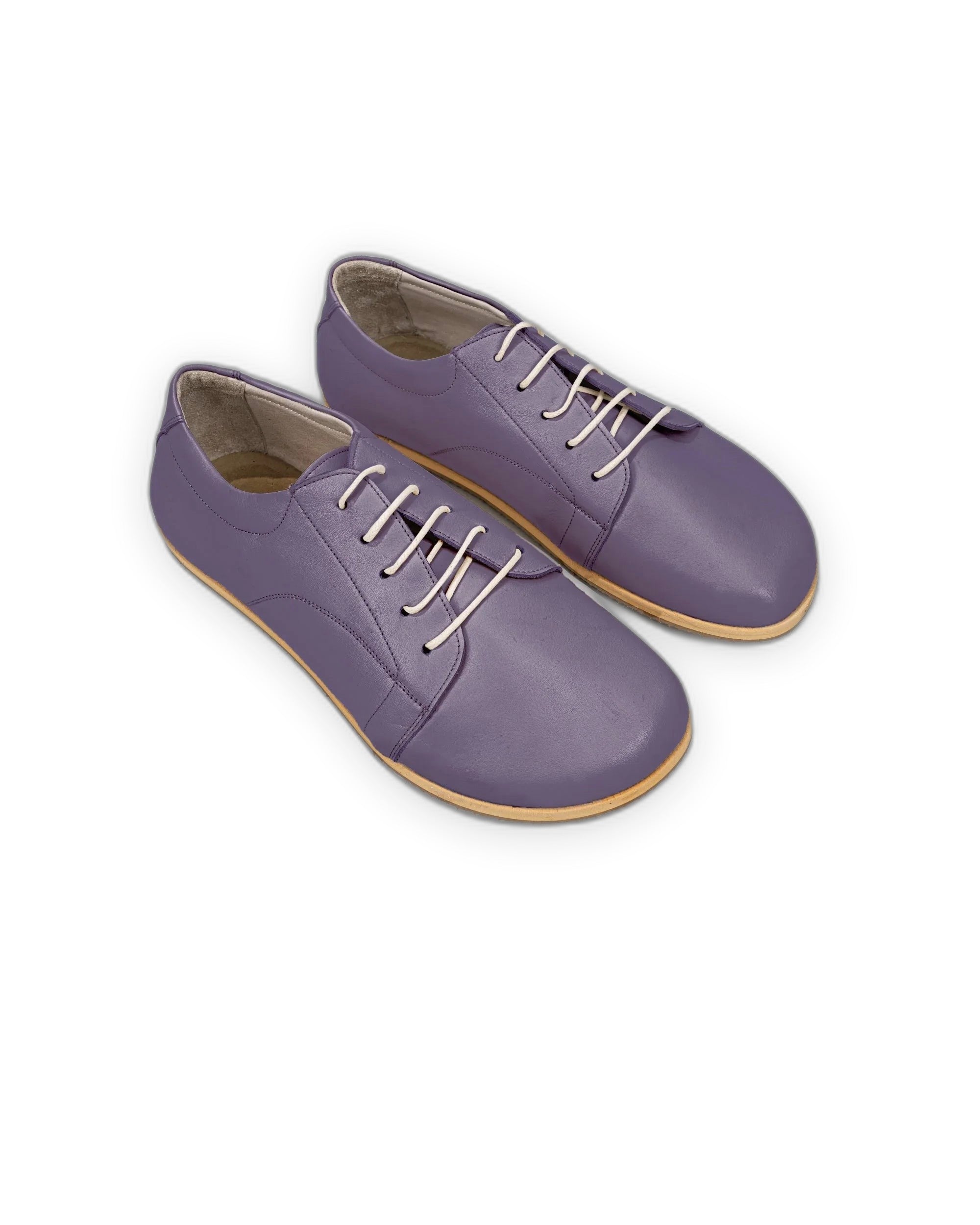 Women's Purple Barefoot Sneaker - Handcrafted Calf Leather Wide Toe Box | Bespoky