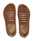 Side view Tan Barefoot Sneaker - Calf Leather Zero Drop | Bespoky