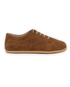 Side view Tan Barefoot Sneaker - Calf Leather Zero Drop | Bespoky
