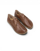 Women's Brown Oxford Shoes - Handcrafted Calf Leather Wide Toe Box | Bespoky