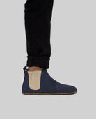 Back view Navy Chelsea Boots - Calf Leather Handcrafted | Bespoky