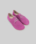 Men's Pink Nubuck Oxford Shoes - Handcrafted Calf Leather Wide Toe Box | Bespoky