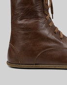 Vista superior Bota Descalza Marrón - Cuero de Ternero Hecho a Mano | Bespoky