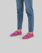 Top view Pink Nubuck Oxford Shoes - Handcrafted Calf Leather | Bespoky