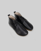 Women's Black Ankle Boots - Handcrafted Calf Leather Wide Toe Box | Bespoky