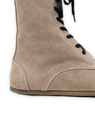Top view Beige Nubuck Barefoot Boot - Handcrafted Calf Leather | Bespoky