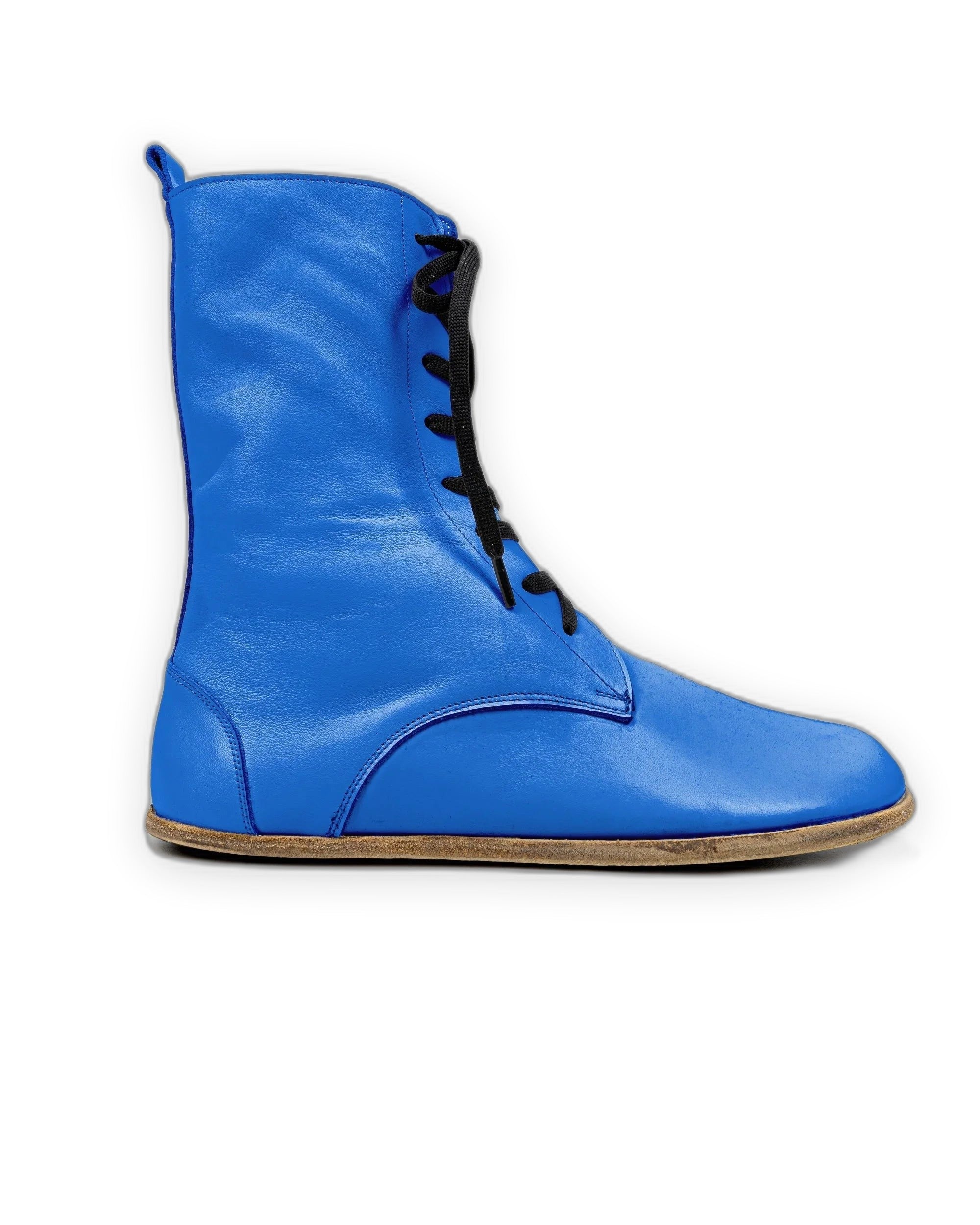Top view Blue Barefoot Boot - Handcrafted Calf Leather | Bespoky