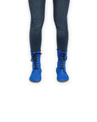 Pair Blue Barefoot Boot - Barefoot Wide Toe Calf Leather | Bespoky