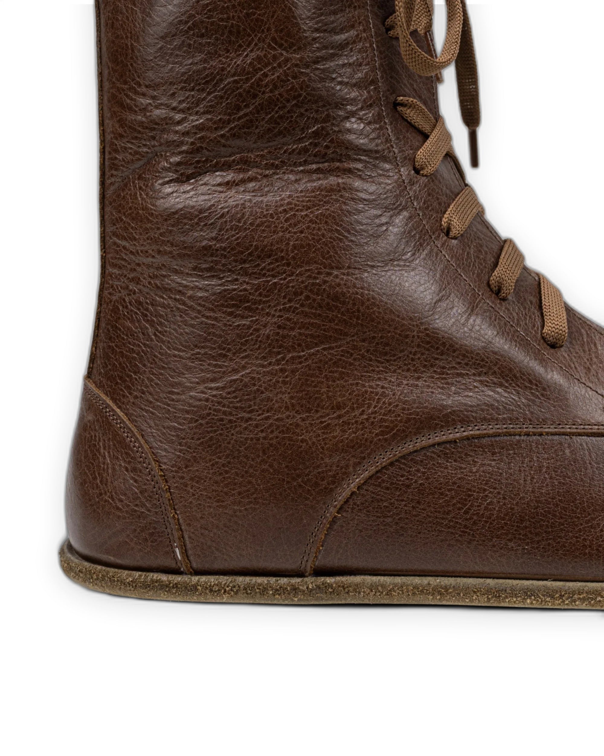 Top view Brown Barefoot Boot - Handcrafted Calf Leather | Bespoky