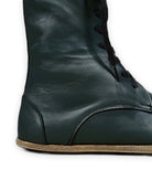 Top view Dark Green Barefoot Boot - Handcrafted Calf Leather | Bespoky