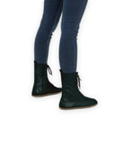 Detail Dark Green Barefoot Boot - Handcrafted Calf Leather Turkey | Bespoky
