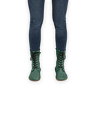 Back view Green Barefoot Boot - Calf Leather Handcrafted | Bespoky